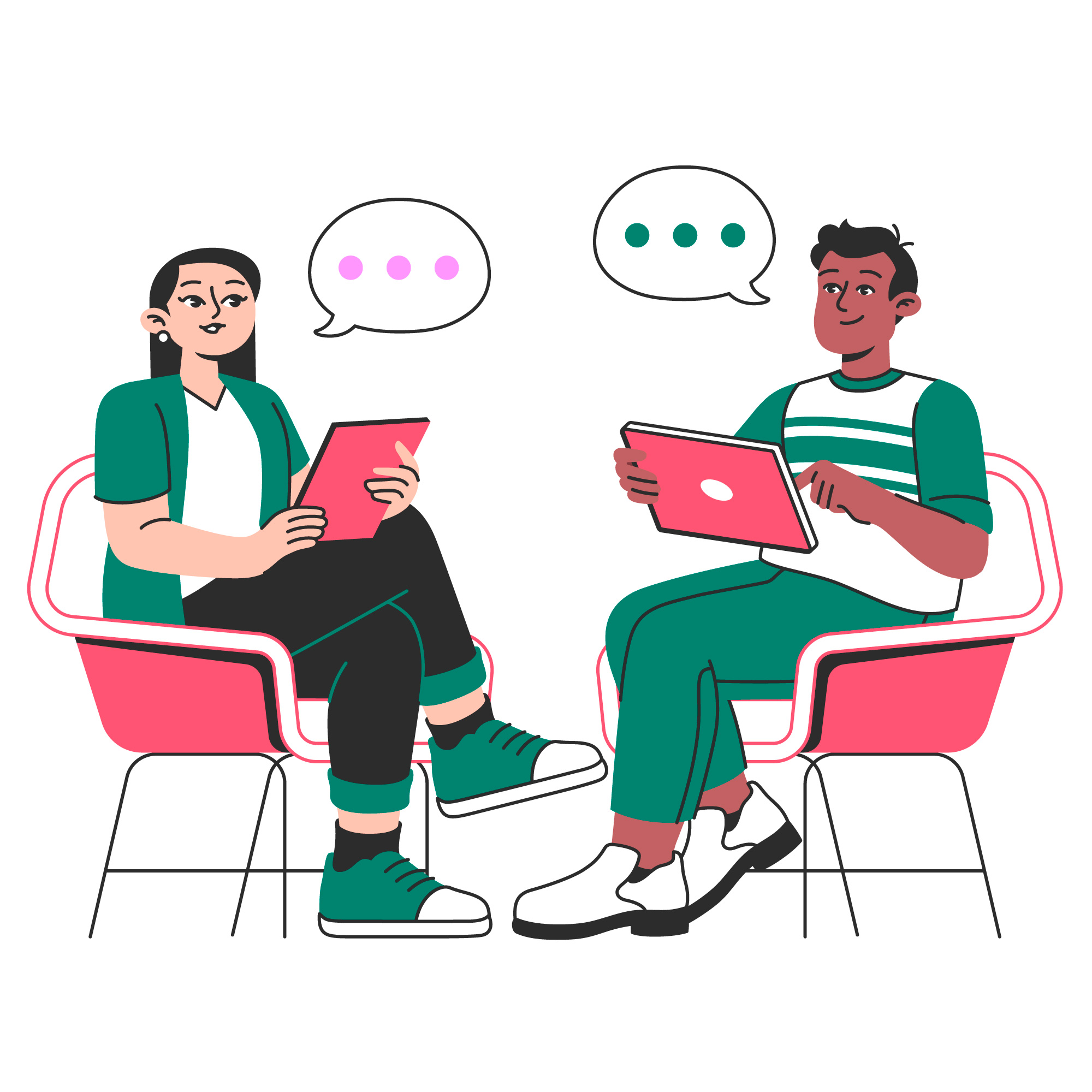 Profissional digitando